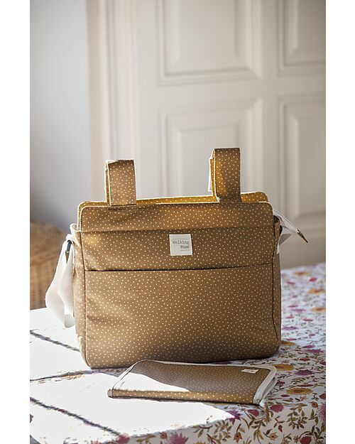 Walking Mum Borsa Fasciatoio per Passeggino - Poppy - Pois Cannella Borse Cambio