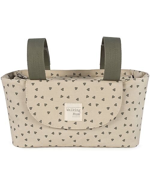 Walking Mum Borsa Organizer per Passeggino Poppy Cuori Muschio