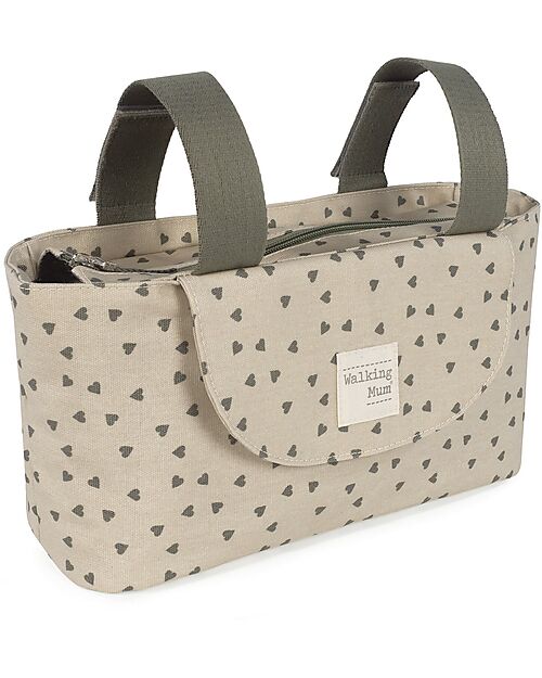 Walking Mum Borsa Organizer per Passeggino - Poppy - Cuori Muschio Borse e Organizer