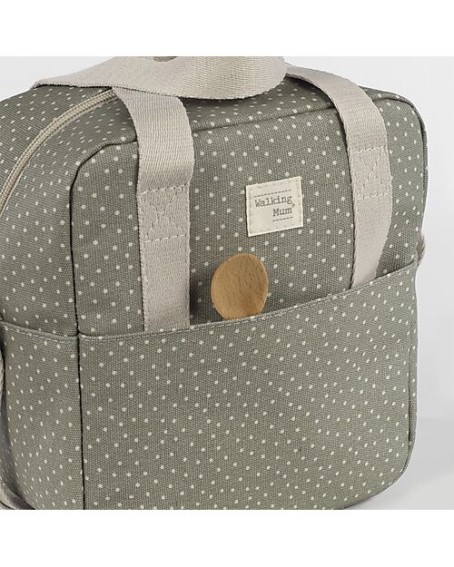 Walking Mum Borsa Termica per Biberon - Poppy - Pois Muschio Borse da Viaggio