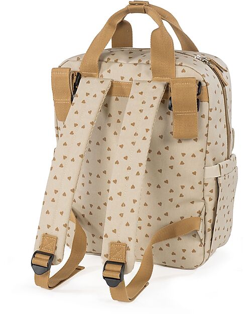 Walking Mum Borsa/Zaino Porta Pannolini - Poppy - Cuori Cannella Zaini Fasciatoio
