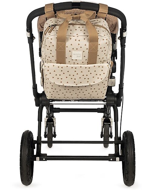 Walking Mum Borsa/Zaino Porta Pannolini - Poppy - Cuori Cannella Zaini Fasciatoio