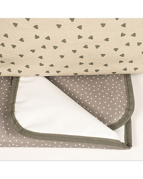 Walking Mum Borsa/Zaino Porta Pannolini - Poppy - Cuori Muschio Zaini Fasciatoio