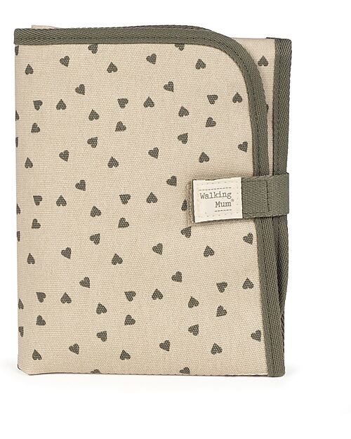 Walking Mum Fasciatoio Pieghevole - Poppy - Cuori Muschio Fasciatoi da Viaggio