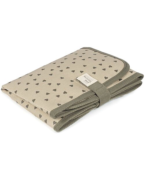 Walking Mum Fasciatoio Pieghevole - Poppy - Cuori Muschio Fasciatoi da Viaggio