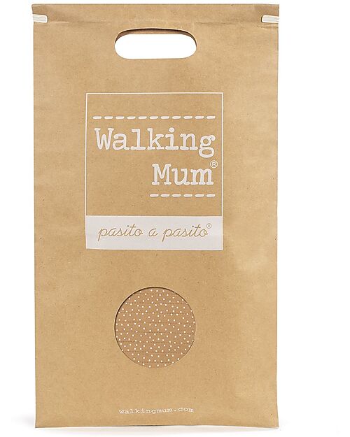 Walking Mum Materassino Poppy - Pois Cannella - 100% Cotone Riciclato Materassini e Riduttori