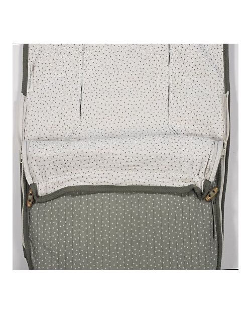 Walking Mum Sacco Nanna/Sacco Gruppo 0 Estate - Poppy - Pois Muschio - 100% Cotone Riciclato Sacchi Nanna