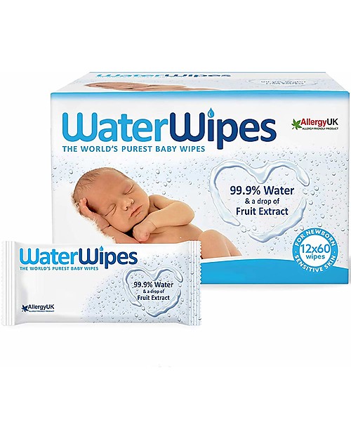 WaterWipes Salviettine WaterWipes con Acqua ed Estratto di Frutta - 9x60 pezzi - Edizione Limitata - Adatte a pelli sensibili Salviette Bimbo