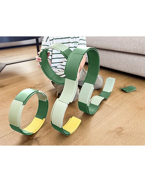 Waytoplay Arches - Set Creativo - 36 Pezzi - Plastica Riciclata - per Giochi Open-Ended Macchine e Trenini  in Legno