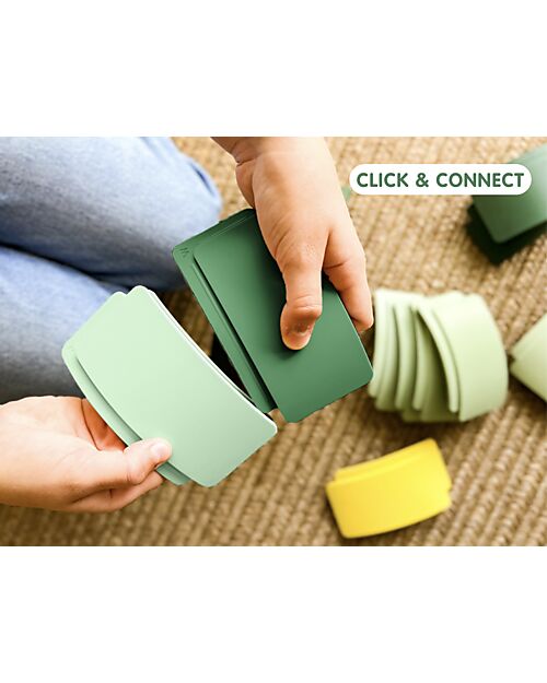 Waytoplay Arches - Set Creativo - 36 Pezzi - Plastica Riciclata - per Giochi Open-Ended Macchine e Trenini  in Legno