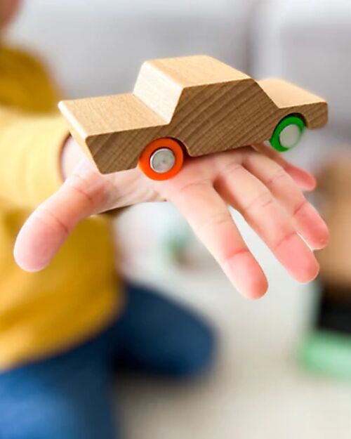 Waytoplay Pista Flessibile per Macchinine - Include 24 Pezzi e 1 Macchinina - Si Adatta ad Ogni Superficie! Macchine e Trenini  in Legno