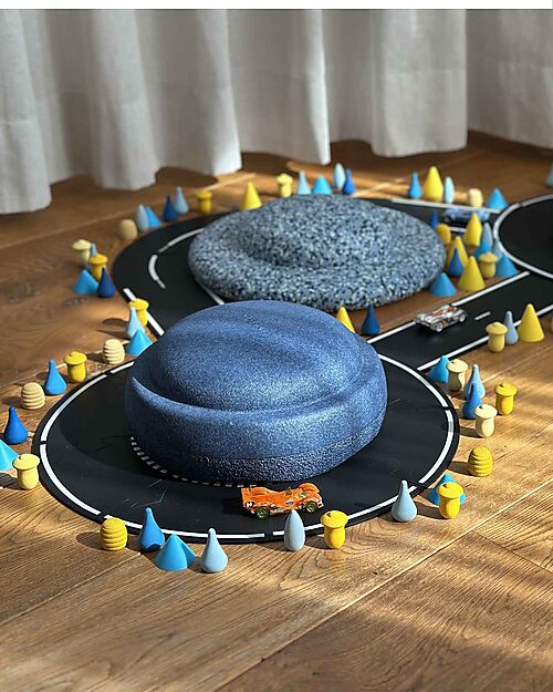 Waytoplay Pista flessibile per Macchinine Waytoplay, 40 pezzi - Si adatta a tutte le superfici! Macchine e Trenini  in Legno