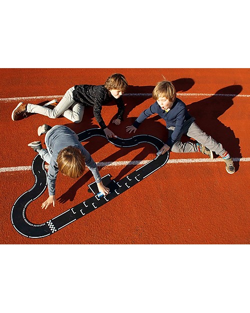 Waytoplay Pista flessibile per Macchinine Waytoplay,  Grand Prix, 24 pezzi - Si adatta a tutte le superfici! Macchine e Trenini  in Legno