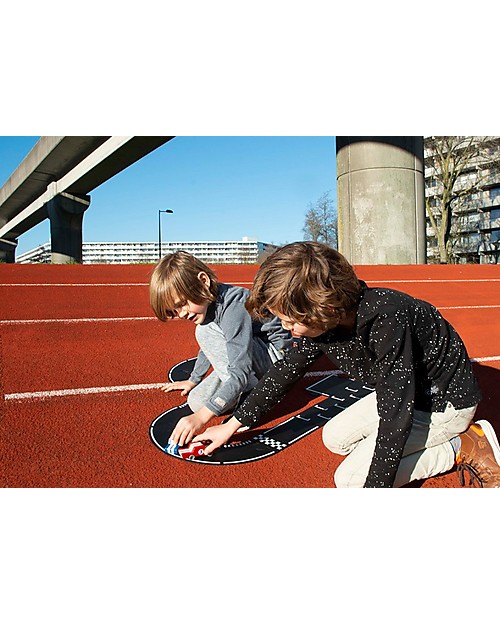 Waytoplay Pista flessibile per Macchinine Waytoplay,  Grand Prix, 24 pezzi - Si adatta a tutte le superfici! Macchine e Trenini  in Legno