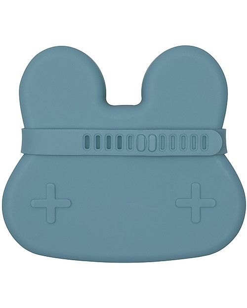 We Might Be Tiny Contenitore Coniglio Blu Carta di Zucchero Snackie 2 in 1 Porta Pranzo e Piatto -  Senza BPA! Contenitori Termici