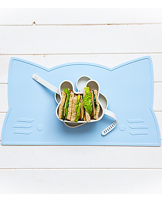 We Might Be Tiny Contenitore Coniglio Verde Menta Snackie 2 in 1 Porta Pranzo e Piatto - Senza BPA! Contenitori Latte e Snack