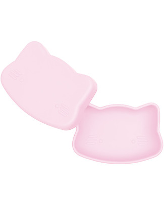 We Might Be Tiny Contenitore Gatto Rosa Snackie 2 in 1 Porta Pranzo e Piatto - Senza BPA! Contenitori Latte e Snack