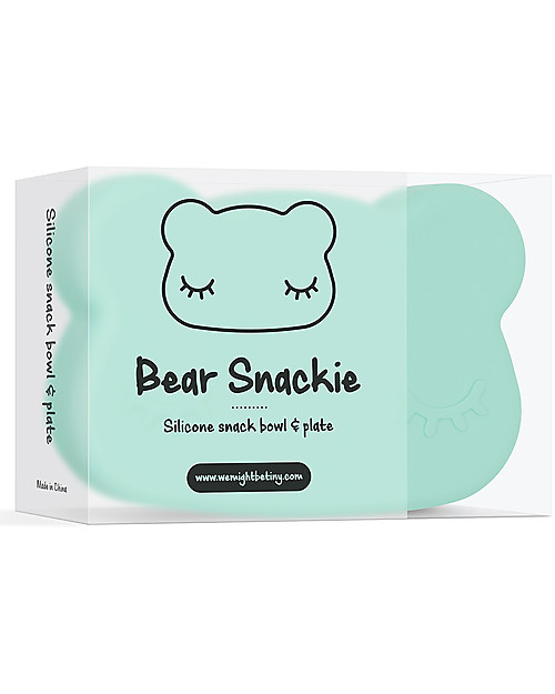 We Might Be Tiny Contenitore Orso Verde Menta Snackie 2 in 1 Porta Pranzo e Piatto -  Senza BPA! Contenitori Termici