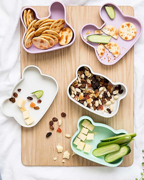We Might Be Tiny Contenitore Orso Verde Menta Snackie 2 in 1 Porta Pranzo e Piatto -  Senza BPA! Contenitori Termici
