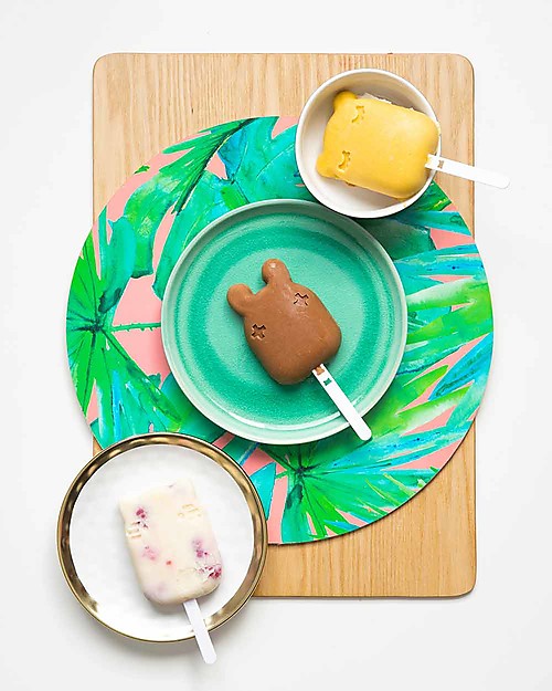 We Might Be Tiny Frostie Stampini Carbone Gatto/Orso/Coniglietto 2 in 1 Ghiaccioli e Biscotti - Senza BPA! Contenitori Termici