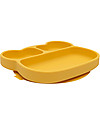 We Might Be Tiny Piatto Multiscomparto con Base Anti-scivolo Orso, Giallo - Senza BPA! Piatti e Scodelle