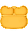 We Might Be Tiny Piatto Multiscomparto con Base Anti-scivolo Orso, Giallo - Senza BPA! Piatti e Scodelle