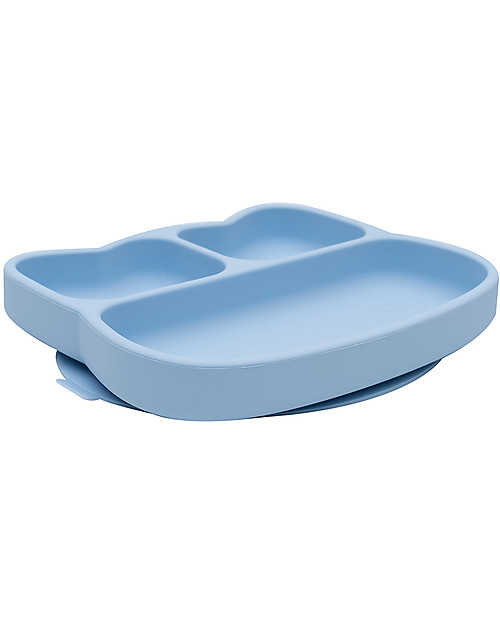 We Might Be Tiny Piatto Multiscomparto Gatto Celeste con Base Anti-scivolo - Senza BPA! Piatti e Scodelle