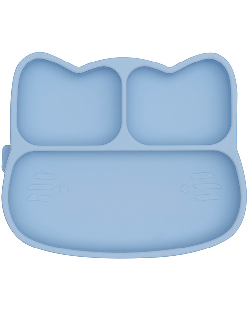We Might Be Tiny Piatto Multiscomparto Gatto Celeste con Base Anti-scivolo - Senza BPA! Piatti e Scodelle