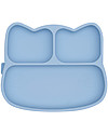 We Might Be Tiny Piatto Multiscomparto Gatto Celeste con Base Anti-scivolo - Senza BPA! Piatti e Scodelle