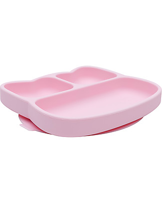 We Might Be Tiny Piatto Multiscomparto Gatto Rosa con Base Anti-scivolo - Senza BPA! Piatti e Scodelle
