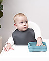 We Might Be Tiny Set di 2 Bavaglini Carta di Zucchero/Carbone in Silicone Catchie Bibs - Senza BPA! Bavagli Impermeabili con Tasca