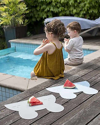We Might Be Tiny Tovaglietta Placie Antiscivolo Coniglietto, Celeste - Senza BPA! Set Pappa