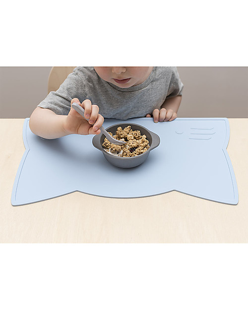 We Might Be Tiny Tovaglietta Placie Antiscivolo Gatto, Celeste - Senza BPA! Set Pappa