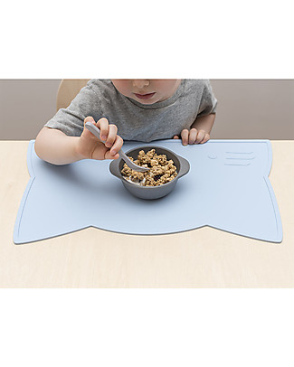 We Might Be Tiny Tovaglietta Placie Antiscivolo Gatto, Celeste - Senza BPA! Set Pappa
