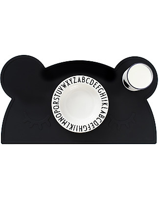 We Might Be Tiny Tovaglietta Placie Antiscivolo Orso, Carbone - Senza BPA! Set Pappa