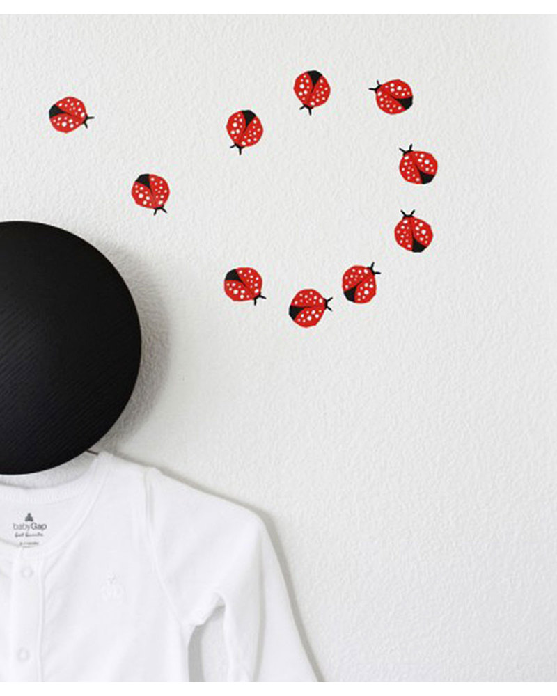 Wee gallery adesivi da parete wee cal coccinelle ...