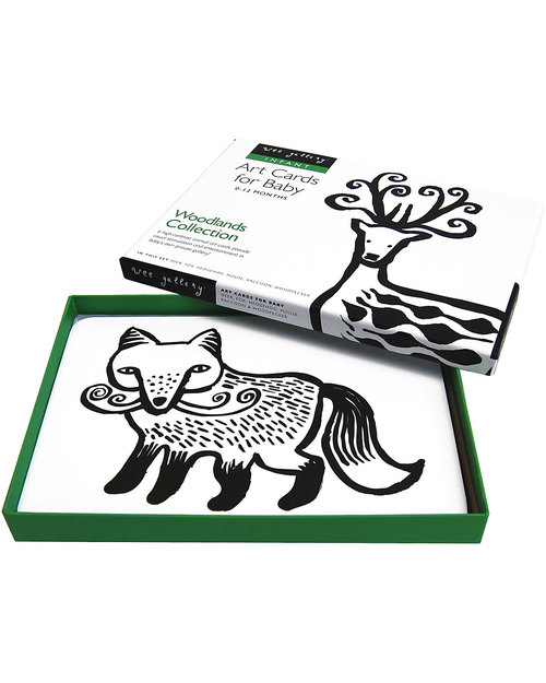 Wee Gallery Cartoline Baby Art Cards - Gli Animali del Bosco (Visibili per i Neonati!) - Giochi per Neonati_