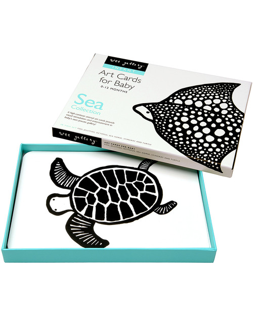 Wee Gallery Cartoline Baby Art Cards - Gli Animali del Mare (Visibili per i Neonati!) Giochi per Neonati_
