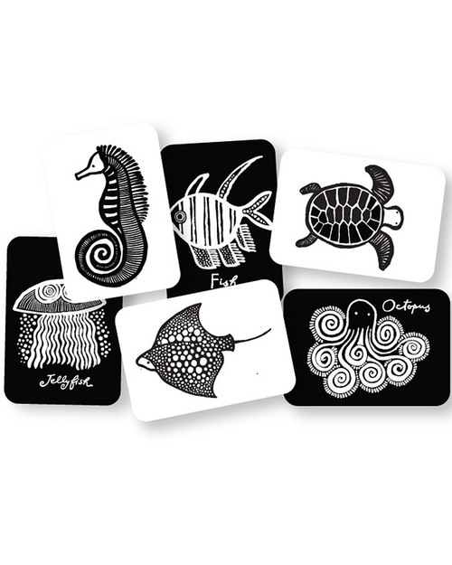 Wee Gallery Cartoline Baby Art Cards - Gli Animali del Mare (Visibili per i Neonati!) Giochi per Neonati_