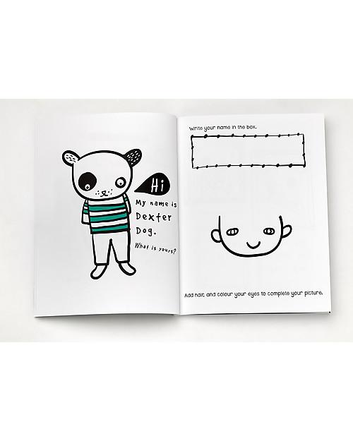 Wee Gallery Libro da colorare e disegnare, Dog’s Day Out Activity Book - Libro interattivo per bambini da 2 a 5 anni! Libri