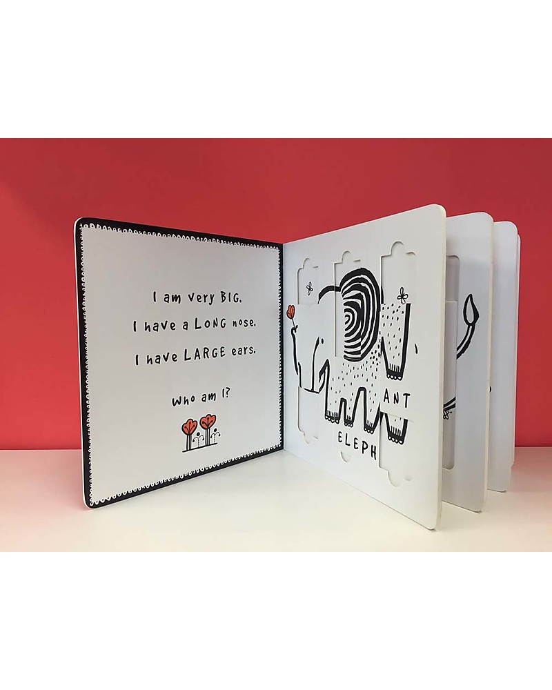 Wee Gallery Libro Interattivo Su e Giù, Safari - Per bambini da 2 a 5 anni!  unisex (bambini)
