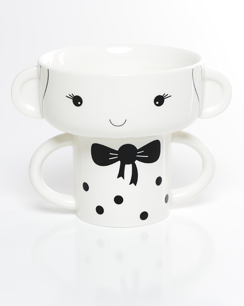 Wee Gallery Set Tazza e Ciotola in Ceramica - Bambina Piatti e Scodelle