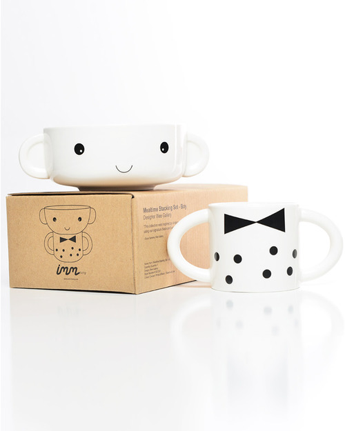 Wee Gallery Set Tazza e Ciotola in Ceramica - Bambino Piatti e Scodelle