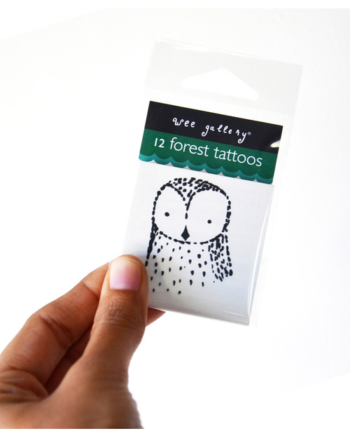 Wee Gallery Tatuaggi Temporanei Animali del Bosco (12 Pezzi) - atossici e sicuri Tatuaggi da Bambini