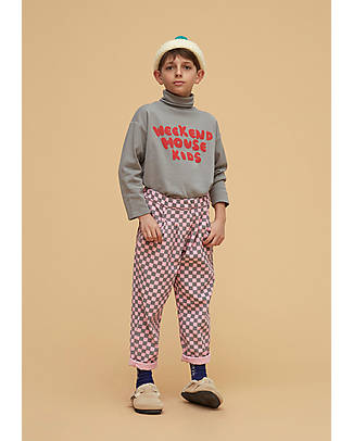 Weekend House Maglia Dolcevita a Maniche Lunghe - Grigio con Loco - Cotone Biologico Maglie Manica Lunga