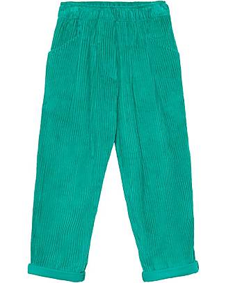 Weekend House Pantaloni a Coste in Velluto - Verde - 100% Cotone Organico Pantaloni Lunghi