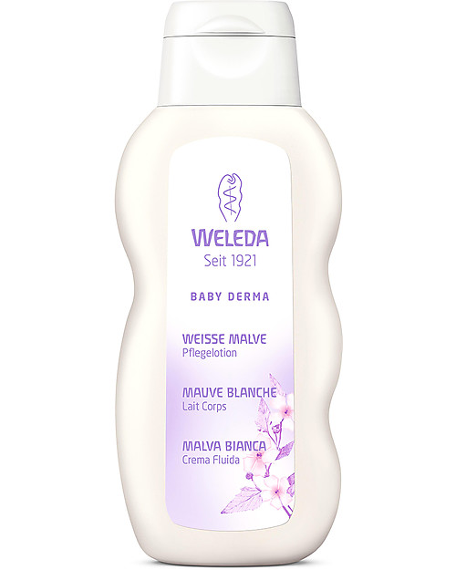Weleda Baby Derma Malva Bianca Bio, Crema Fluida - Senza profumo Creme e Olii