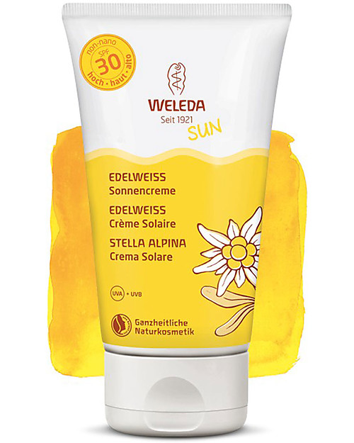 Weleda Crema Solare SPF 30, Stella Alpina - 150ml, Alta Protezione per Tutto il Corpo! Solari