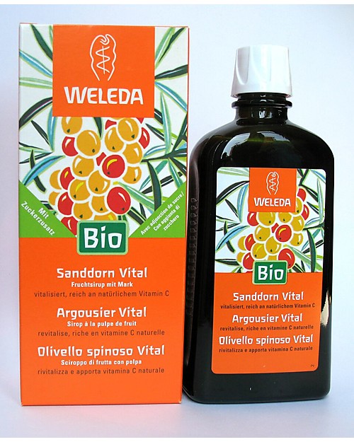 Weleda Olivello Spinoso Vital, Sciroppo, 200 ml - Bevanda vitalizzante alla Vitamina C Pappe