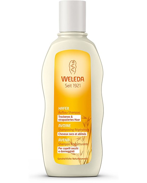 Weleda Shampoo Ristrutturante all’Avena, 190 ml - Combatte le doppie punte Bagno Doccia Shampoo